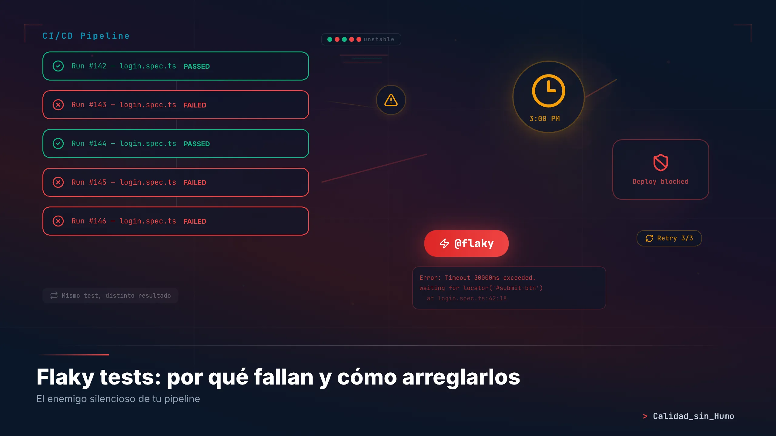 Flaky tests en Playwright: por qué pasan en local y fallan en CI, y cómo arreglarlos